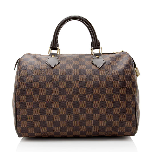 Louis Vuitton Damier Ebene Speedy 30 Satchel (SHF-22944)