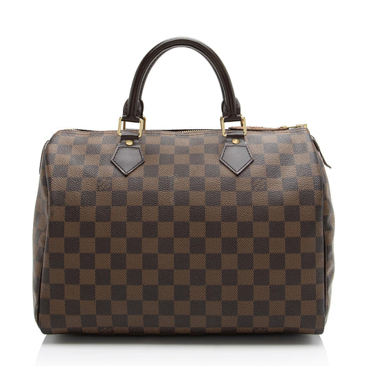 Louis Vuitton Damier Ebene Speedy 30 Satchel (SHF-23071)