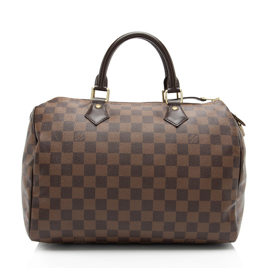 Louis Vuitton Damier Ebene Speedy 30 Satchel (SHF-5qSy2b)