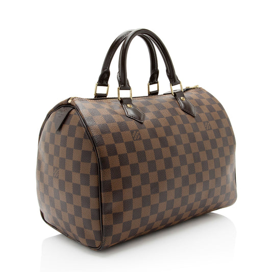 Louis Vuitton Damier Ebene Speedy 30 Satchel (SHF-K0QhVH)