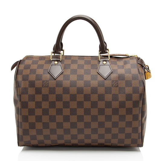Louis Vuitton Damier Ebene Speedy 30 Satchel