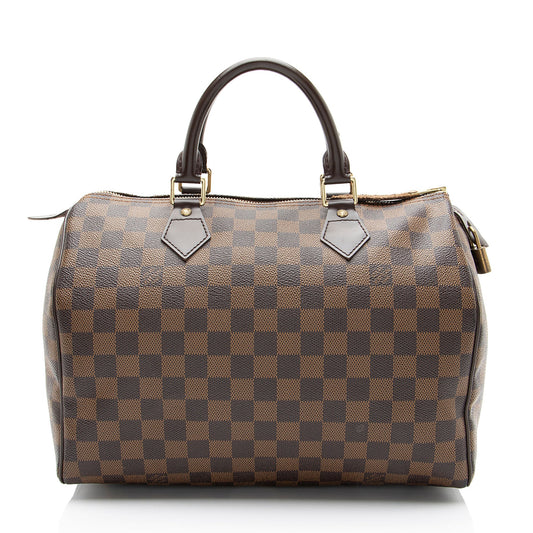 Louis Vuitton Damier Ebene Speedy 30 Satchel