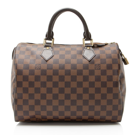 Louis Vuitton Damier Ebene Speedy 30 Satchel