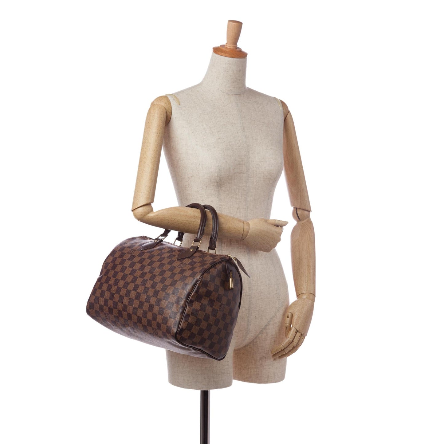 Louis Vuitton Damier Ebene Speedy 30 (SHG-35537)