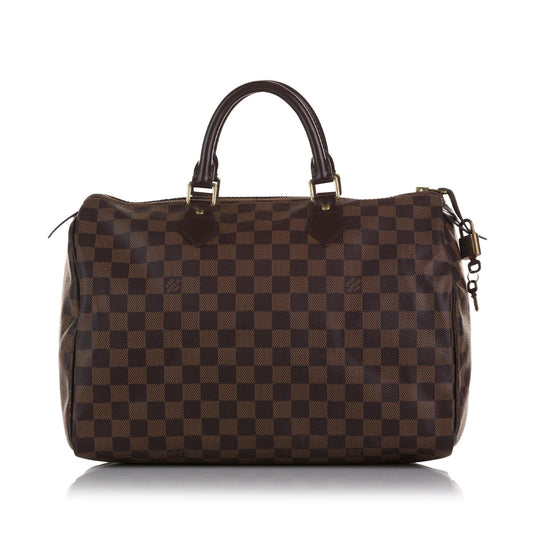 Louis Vuitton Damier Ebene Speedy 30 (SHG-37521)