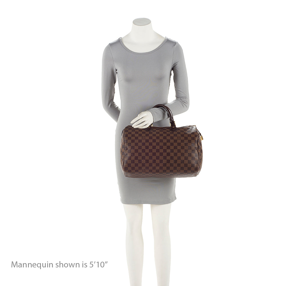 Louis Vuitton Damier Ebene Speedy 35 Satchel -  (SHF-19627)