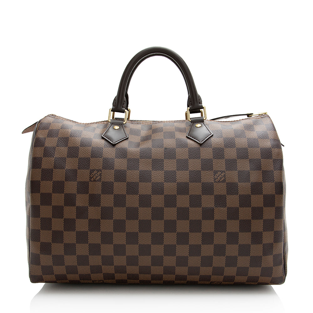 Louis Vuitton Damier Ebene Speedy 35 Satchel (SHF-21854)