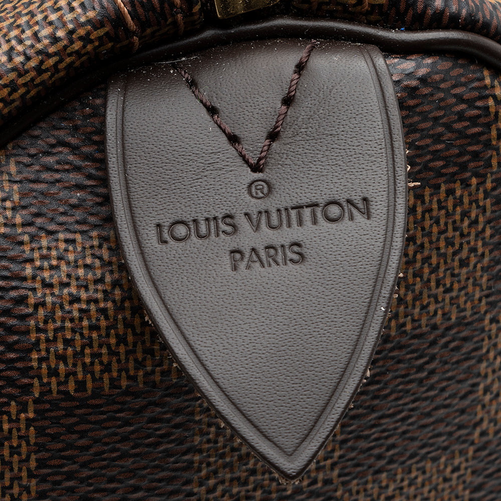 Louis Vuitton Damier Ebene Speedy 35 Satchel (SHF-21854)