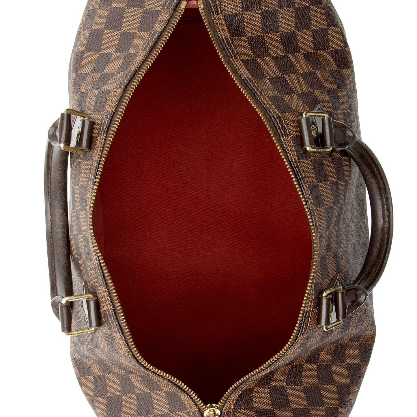 Louis Vuitton Damier Ebene Speedy 35 Satchel (SHF-ornY4j)