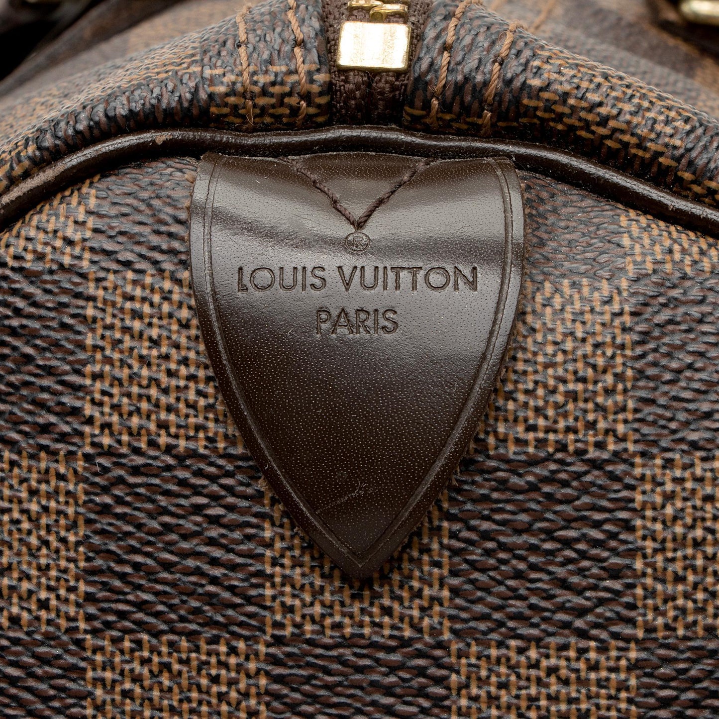 Louis Vuitton Damier Ebene Speedy 35 Satchel (SHF-ornY4j)