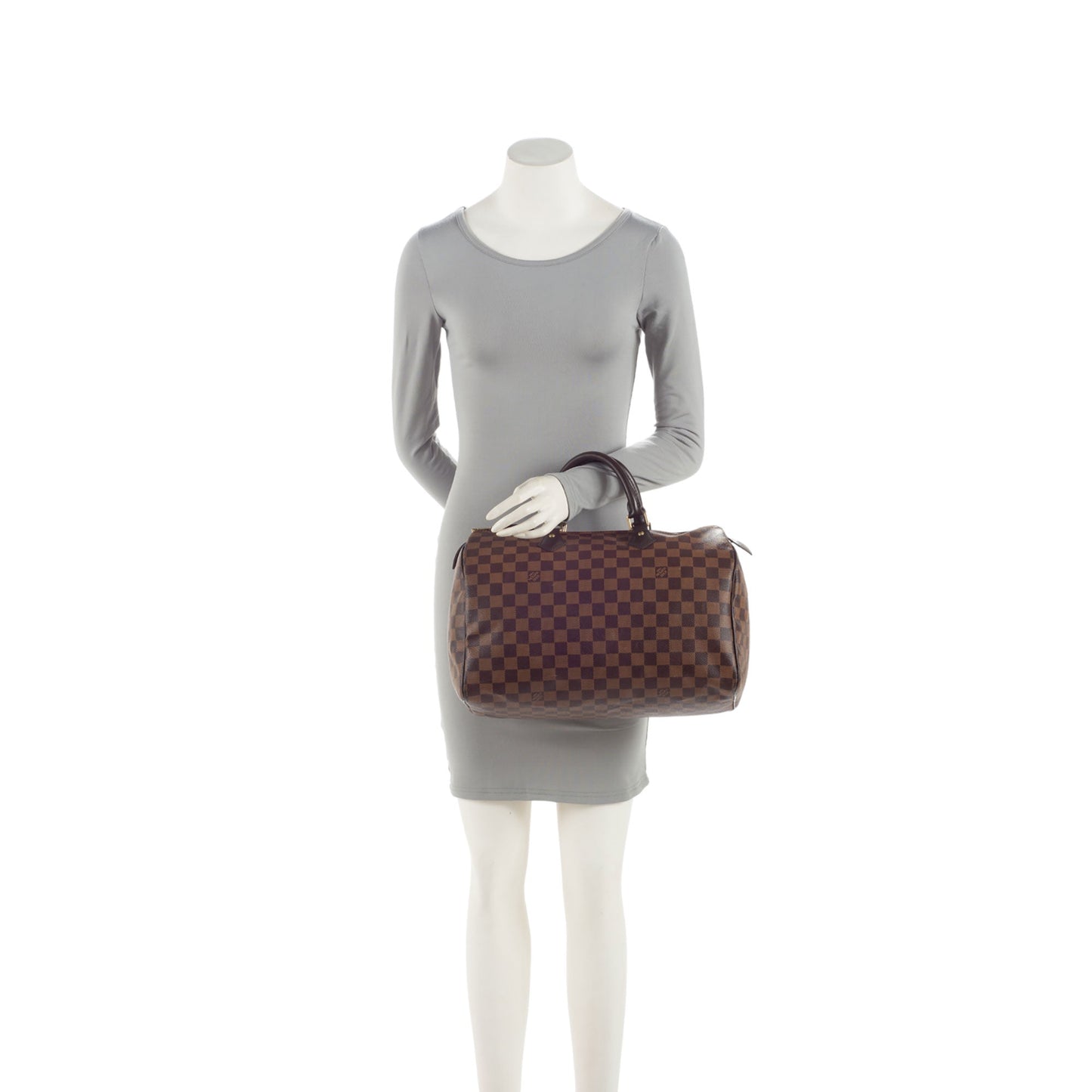 Louis Vuitton Damier Ebene Speedy 35 Satchel (SHF-scUW6C)