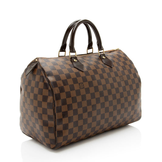 Louis Vuitton Damier Ebene Speedy 35 Satchel