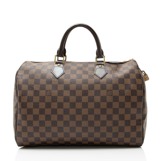 Louis Vuitton Damier Ebene Speedy 35 Satchel