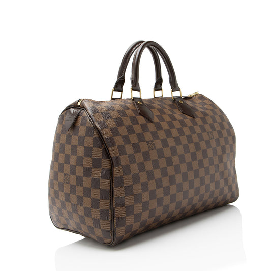 Louis Vuitton Damier Ebene Speedy 35 Satchel