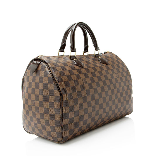 Louis Vuitton Damier Ebene Speedy 35 Satchel