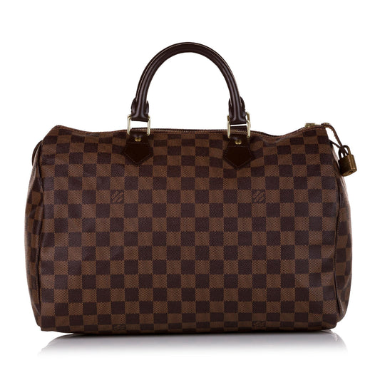 Louis Vuitton Damier Ebene Speedy 35 (SHG-35200)
