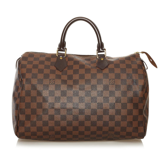 Louis Vuitton Damier Ebene Speedy 35 (SHG-35701)