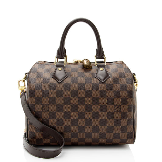 Louis Vuitton Damier Ebene Speedy Bandouliere 25 Satchel (SHF-aQCgD5)