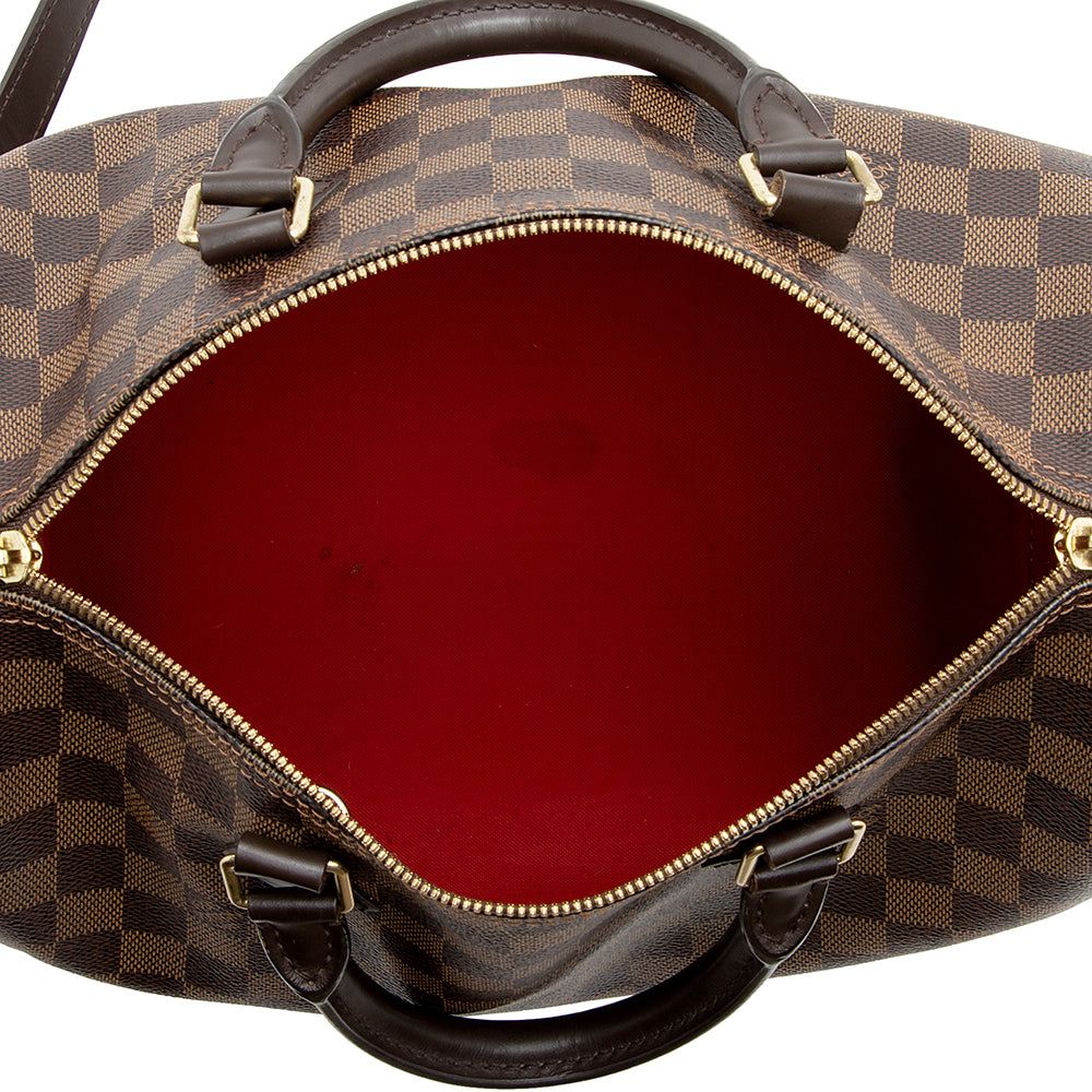 Louis Vuitton Damier Ebene Speedy Bandouliere 30 Satchel (SHF-21143)