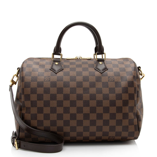 Louis Vuitton Damier Ebene Speedy Bandouliere 30 Satchel (SHF-jMwGuO)