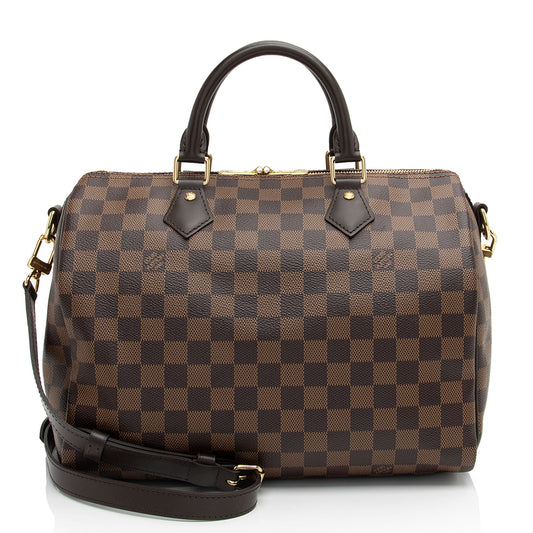 Louis Vuitton Damier Ebene Speedy Bandouliere 30 Satchel (SHF-SElxoD)