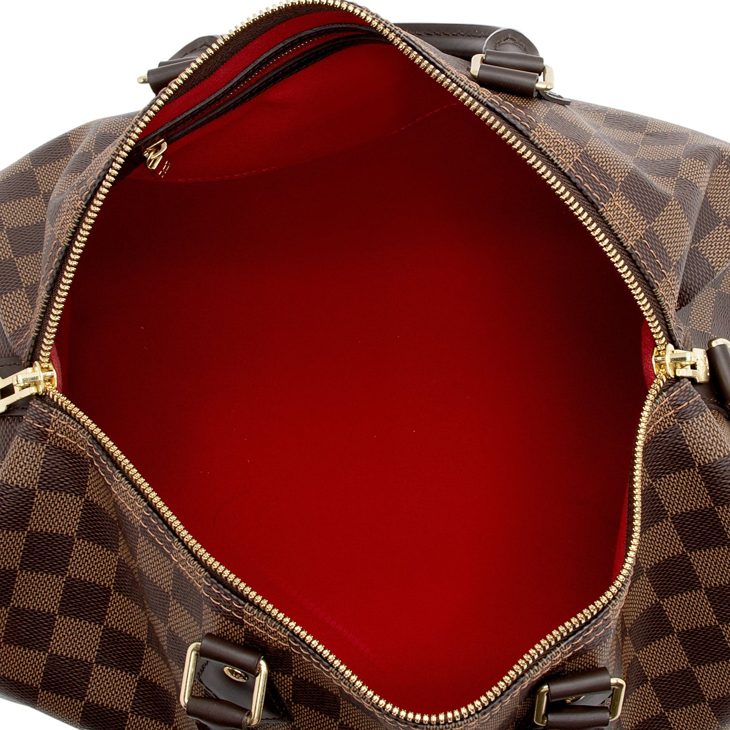 Louis Vuitton Damier Ebene Speedy Bandouliere 35 Satchel (SHF-zqmgHr)
