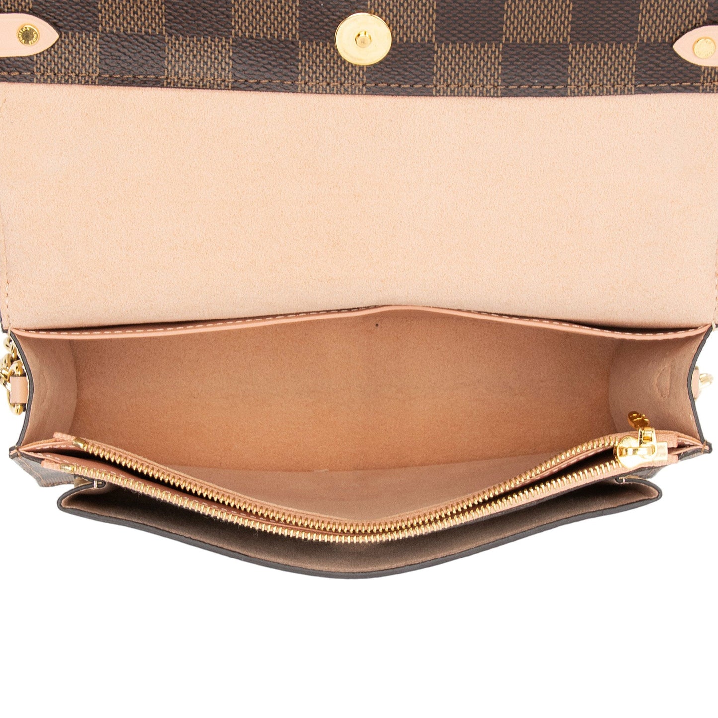 Louis Vuitton Damier Ebene Vavin Chain Wallet (SHF-SzZMpa)