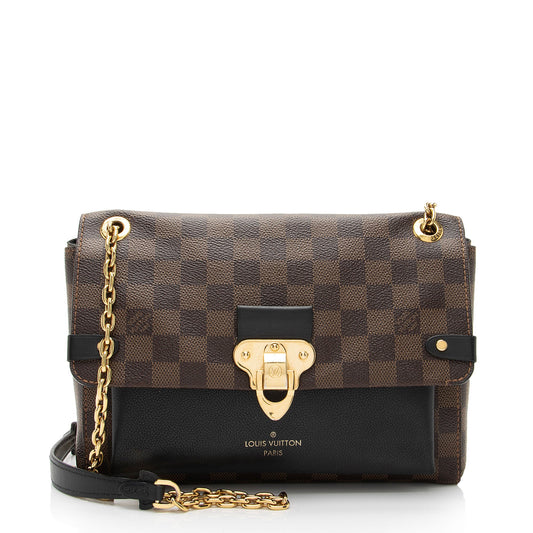 Louis Vuitton Damier Ebene Vavin PM Shoulder Bag (SHF-6vFamC)