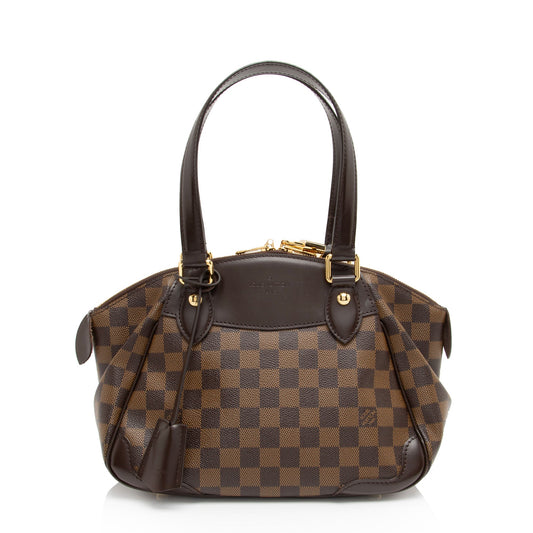 Louis Vuitton Damier Ebene Verona PM Shoulder Bag (SHF-5ip7Pw)