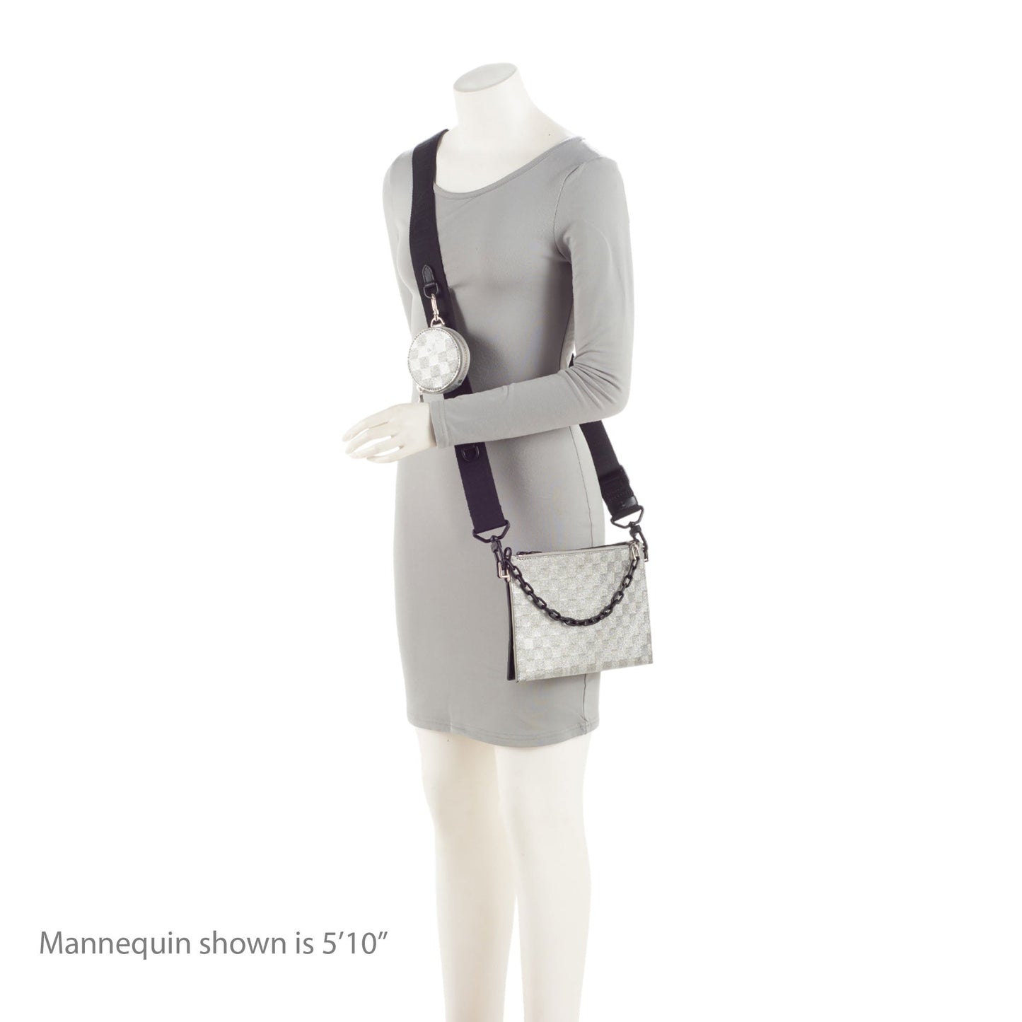 Louis Vuitton Damier Glitter Taurillon In The Loop Trio Pouch