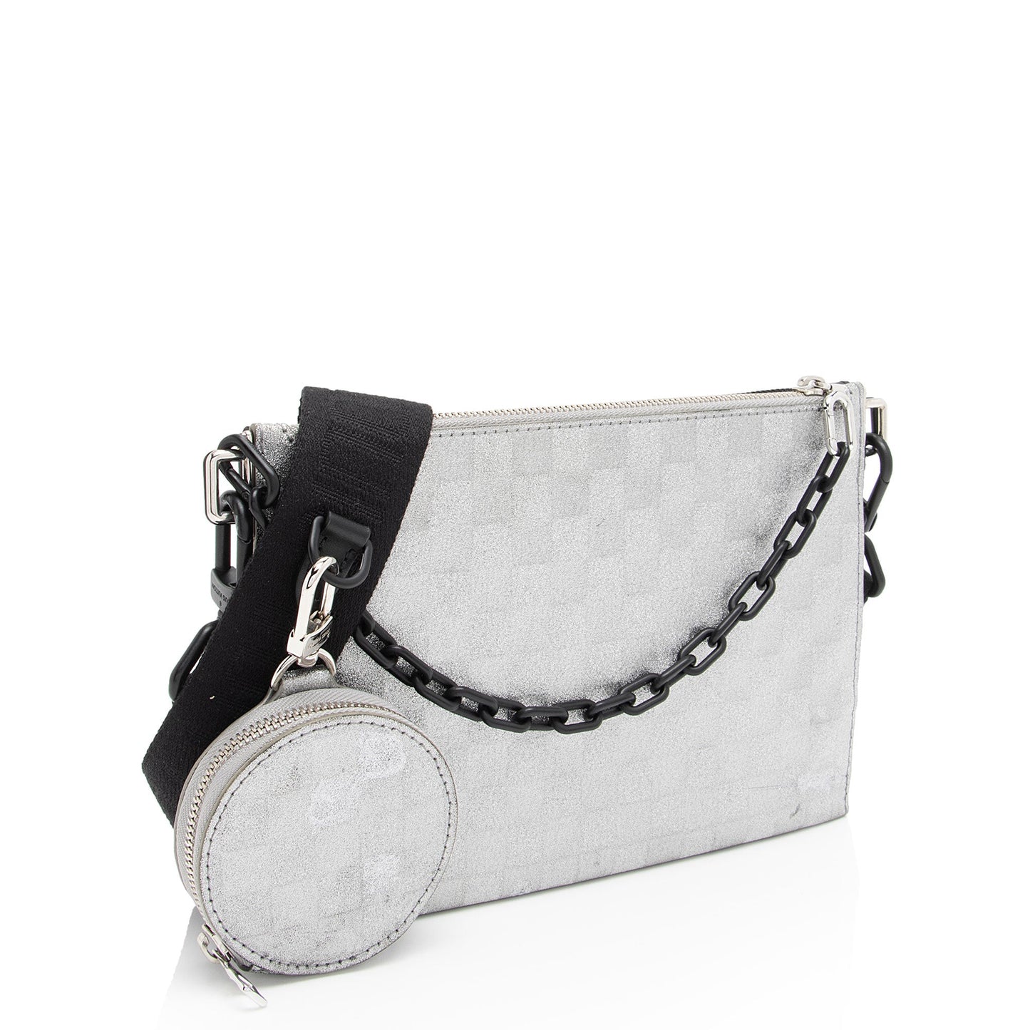 Louis Vuitton Damier Glitter Taurillon In The Loop Trio Pouch