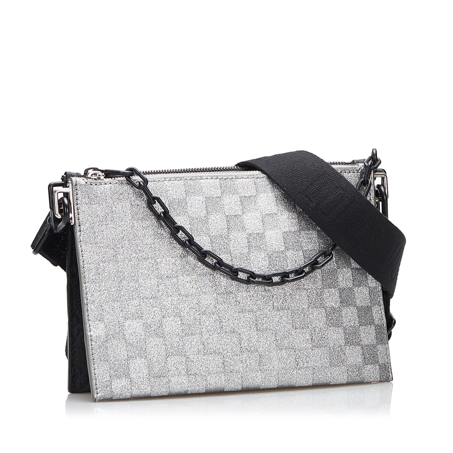 Louis Vuitton Damier Glitter Taurillon In The Loop Trio Pouch