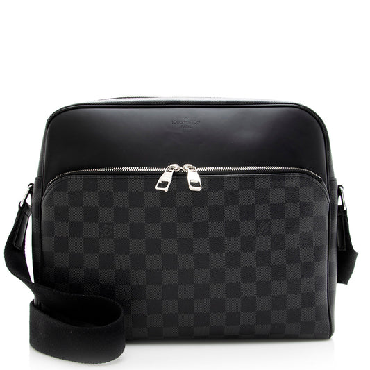 Louis Vuitton Damier Graphite Dayton Reporter MM Messenger Bag (SHF-18943)