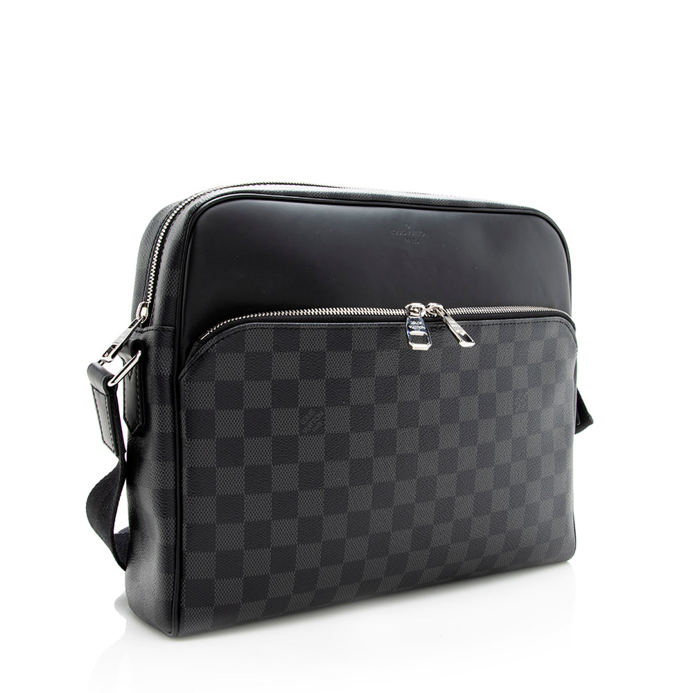 Louis Vuitton Damier Graphite Dayton Reporter MM Messenger Bag (SHF-18943)