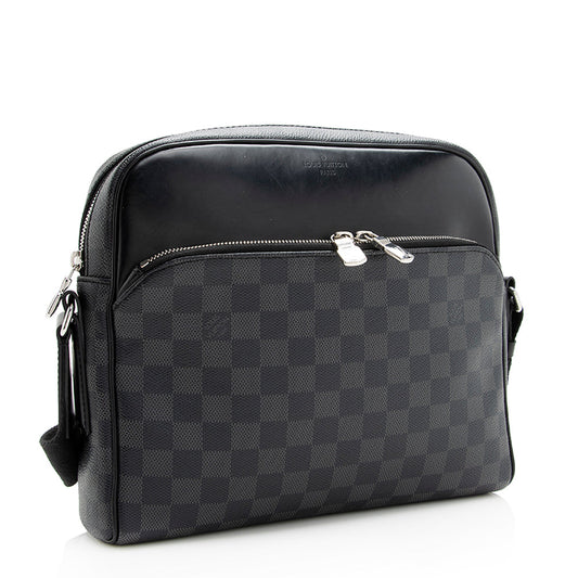 Louis Vuitton Damier Graphite Dayton Reporter MM Messenger Bag (SHF-20062)