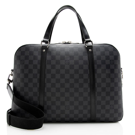 Louis Vuitton Damier Graphite Jorn Briefcase (SHF-21749)