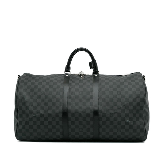 Louis Vuitton Damier Graphite Keepall Bandouliere 55 (SHG-xrkvxr)