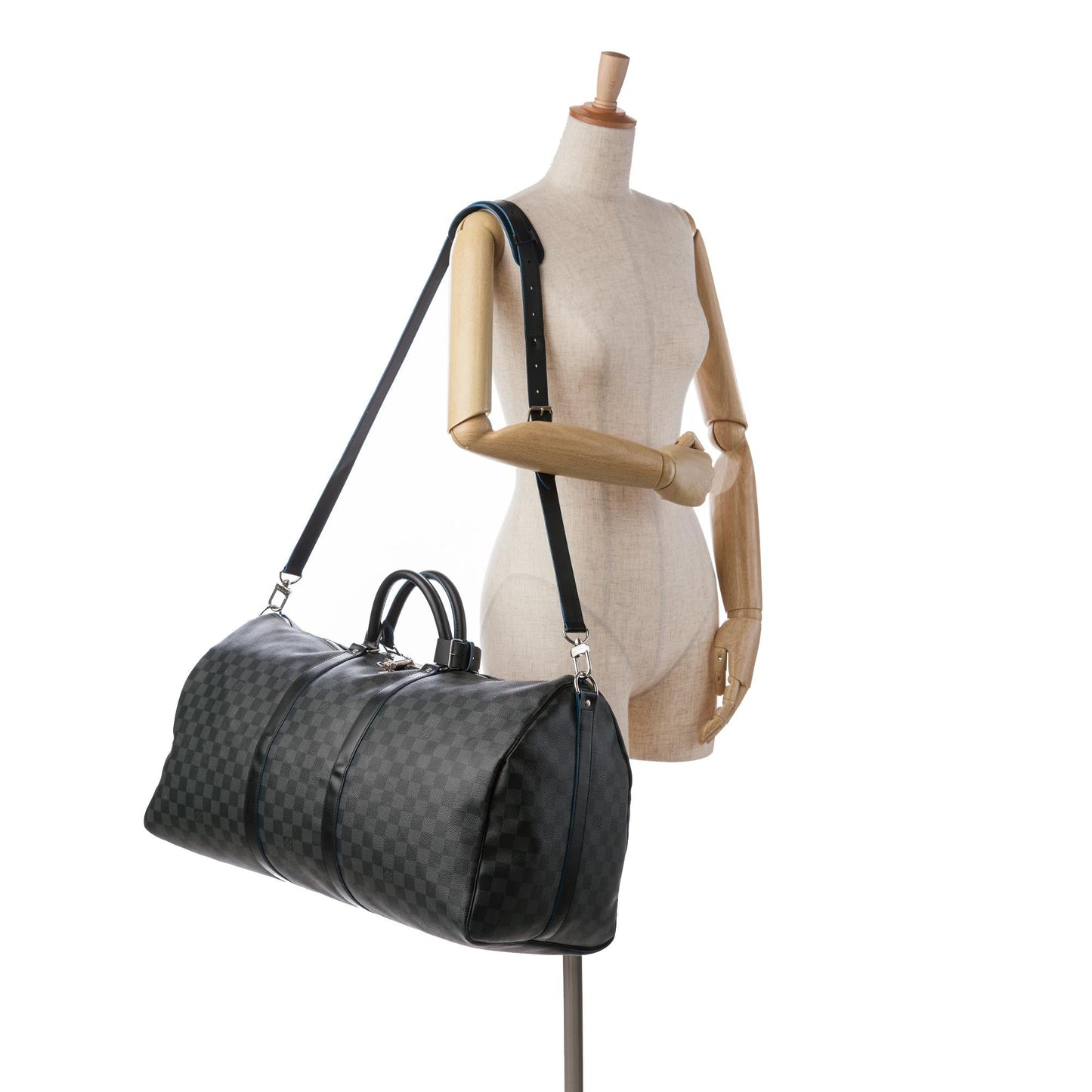 Louis Vuitton Damier Graphite Keepall Bandouliere 55 (SHG-A1oTqy)