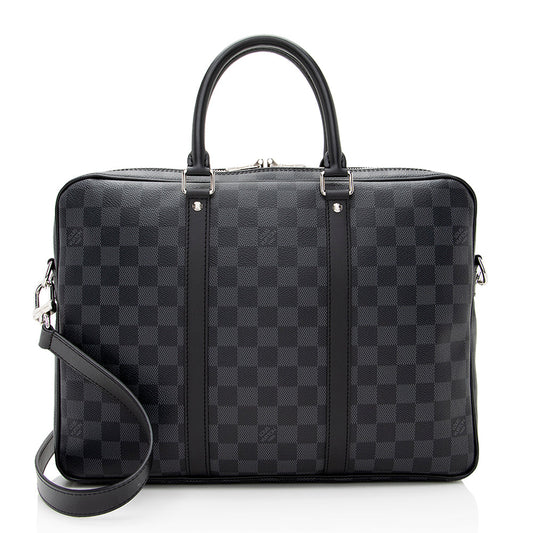 Louis Vuitton Damier Graphite Porte-Documents Voyage PM Messenger Bag (SHF-21192)