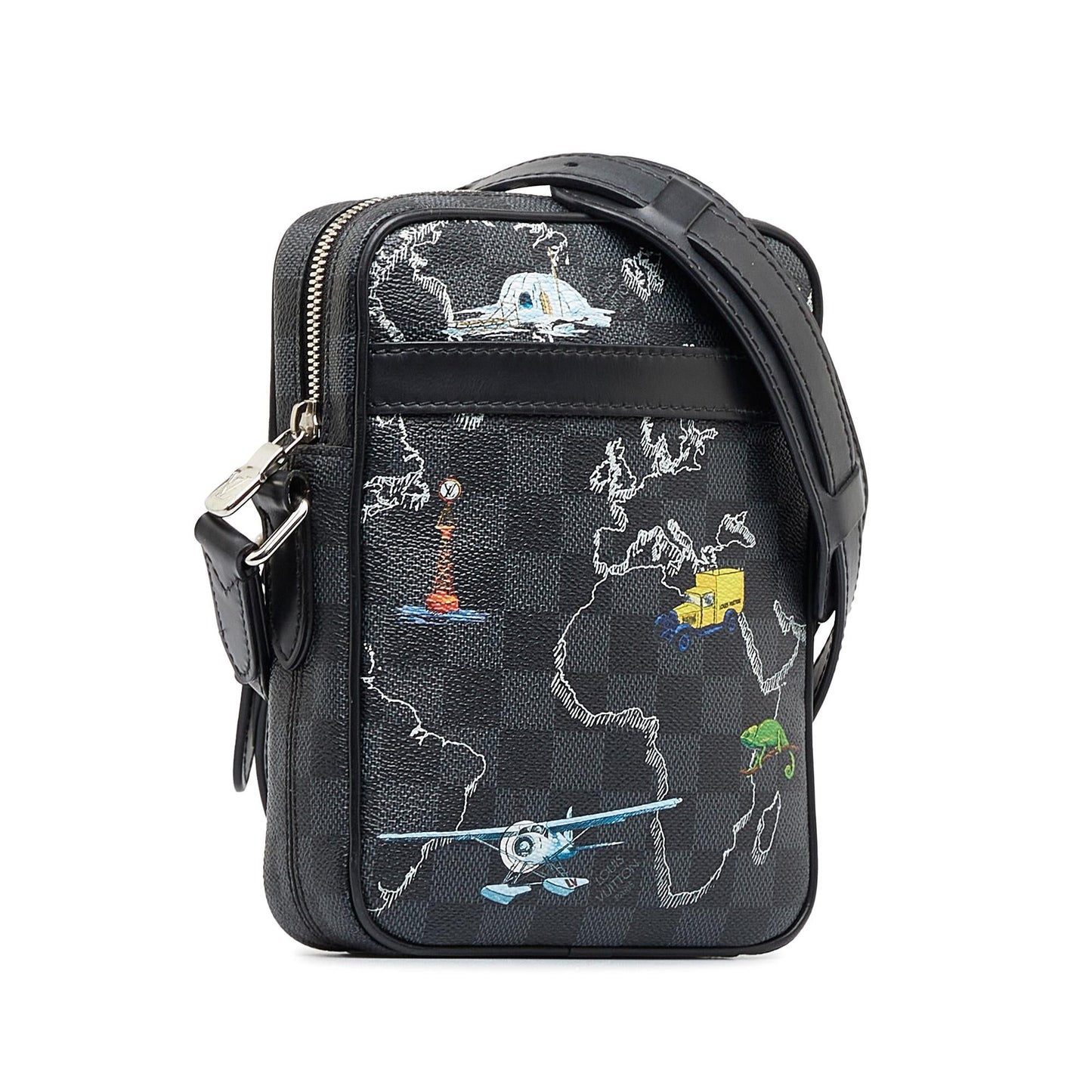 Louis Vuitton Damier Graphite Renaissance Map Danube Slim PM