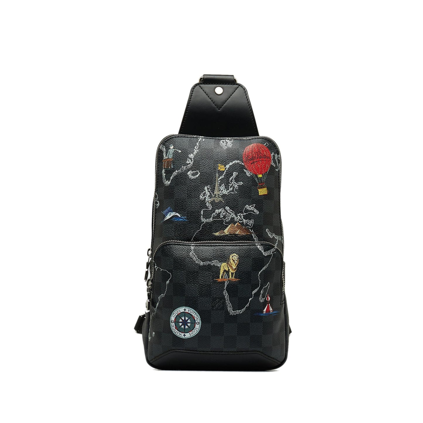 Louis Vuitton Damier Graphite World Map Avenue Sling (SHG-W0b33r)