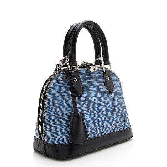Louis Vuitton Epi Leather Denim Alma BB Satchel (SHF-22105)
