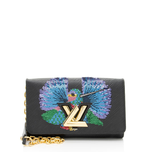 Louis Vuitton Epi Leather Sequin Hummingbird Twist Chain Wallet