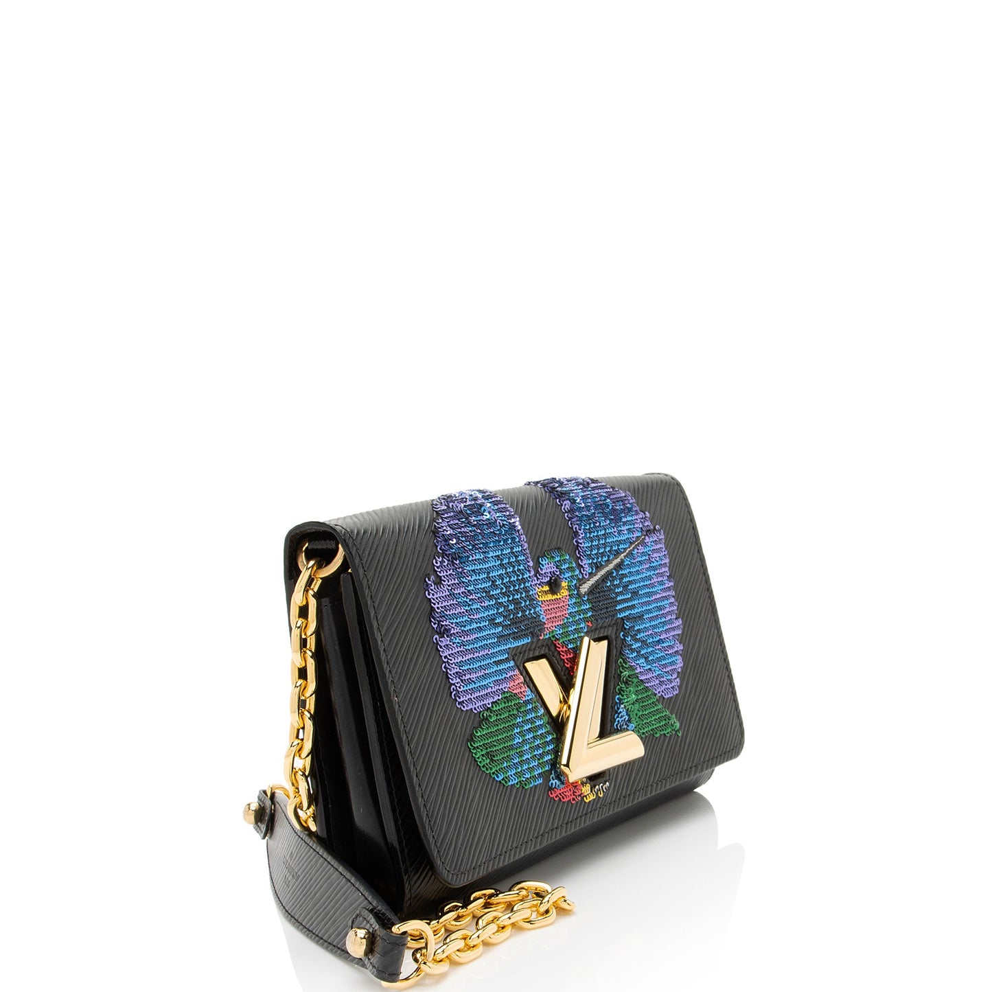 Louis Vuitton Epi Leather Sequin Hummingbird Twist Chain Wallet