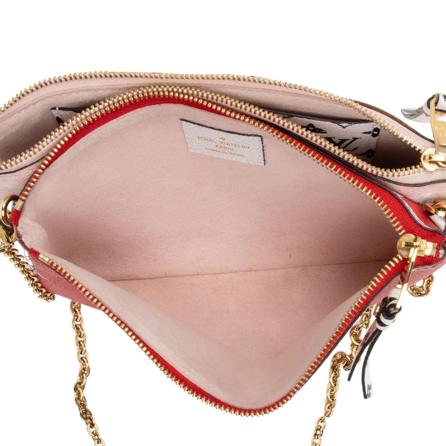 Louis Vuitton Giant Monogram Canvas Double Zip Pochette (SHF-quhlOa)
