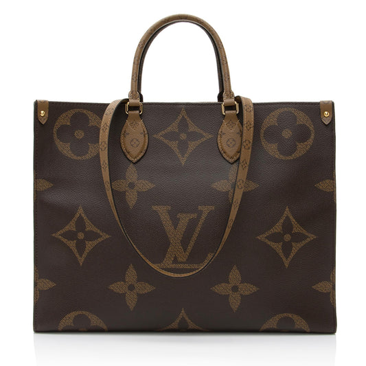 Louis Vuitton Giant Monogram Canvas Onthego GM Tote (SHF-1YYMn6)