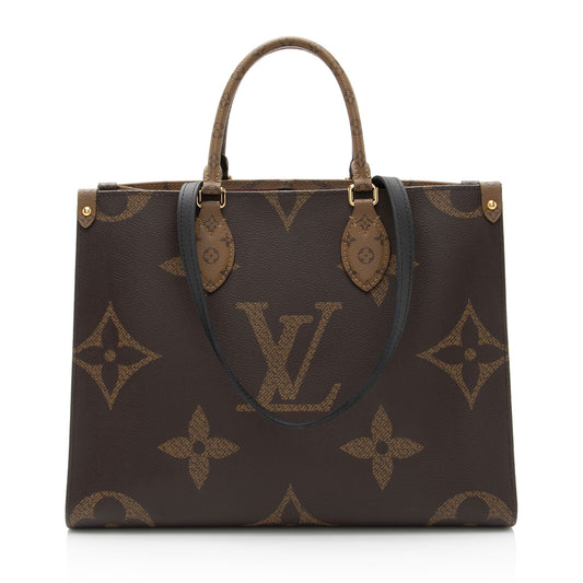 Louis Vuitton Giant Monogram Canvas Onthego MM Tote (SHF-fOILTP)