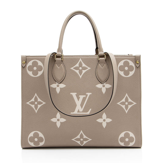 Louis Vuitton Giant Monogram Empreinte Bicolor Bicolor Onthego MM Tote
