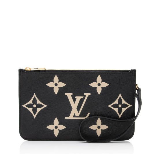 Louis Vuitton Giant Monogram Empreinte Bicolor Neverfull MM Pochette