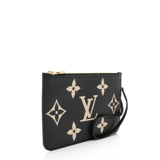Louis Vuitton Giant Monogram Empreinte Bicolor Neverfull MM Pochette